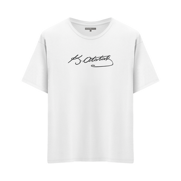 Mandala Atatürk İmzası - Oversize T-shirt