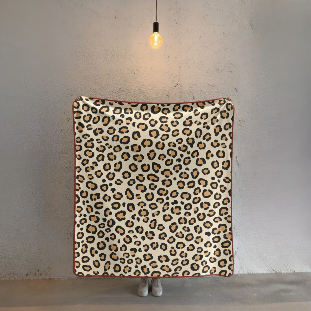 Leopar Desenli Polar Tv Battaniyesi