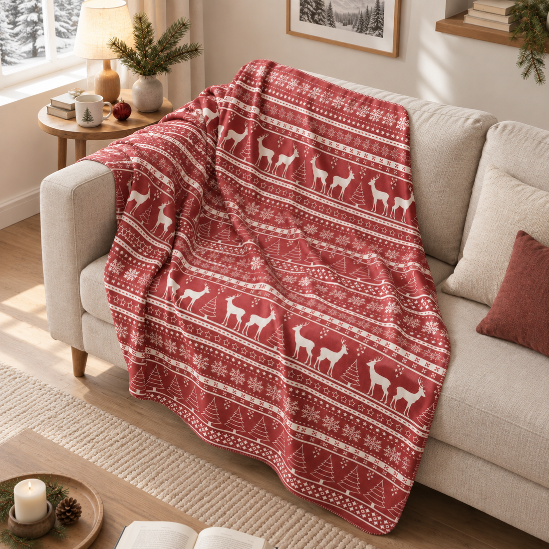 Red Santa Polar Tv Battaniyesi