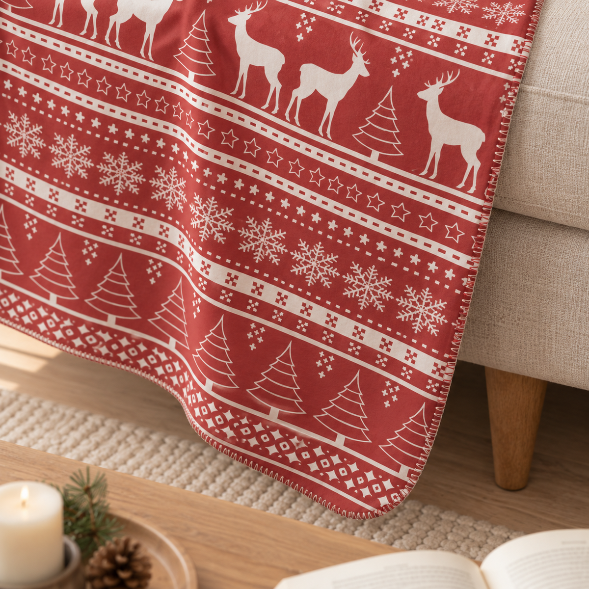 Red Santa Polar Tv Battaniyesi