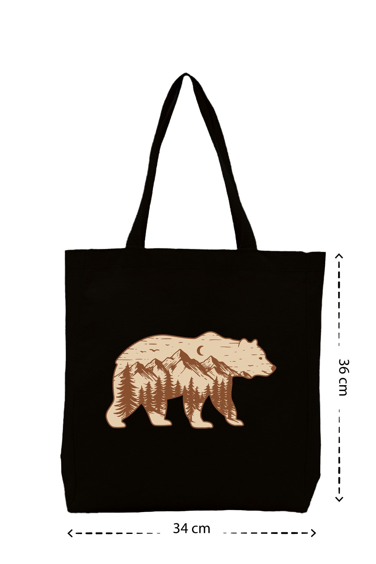 Bearpath - Kanvas Çanta - Siyah ARKA