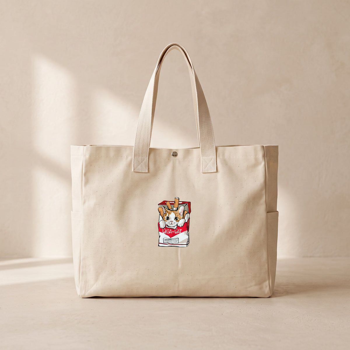CigaCat - Çıtçıtlı Tote Bag