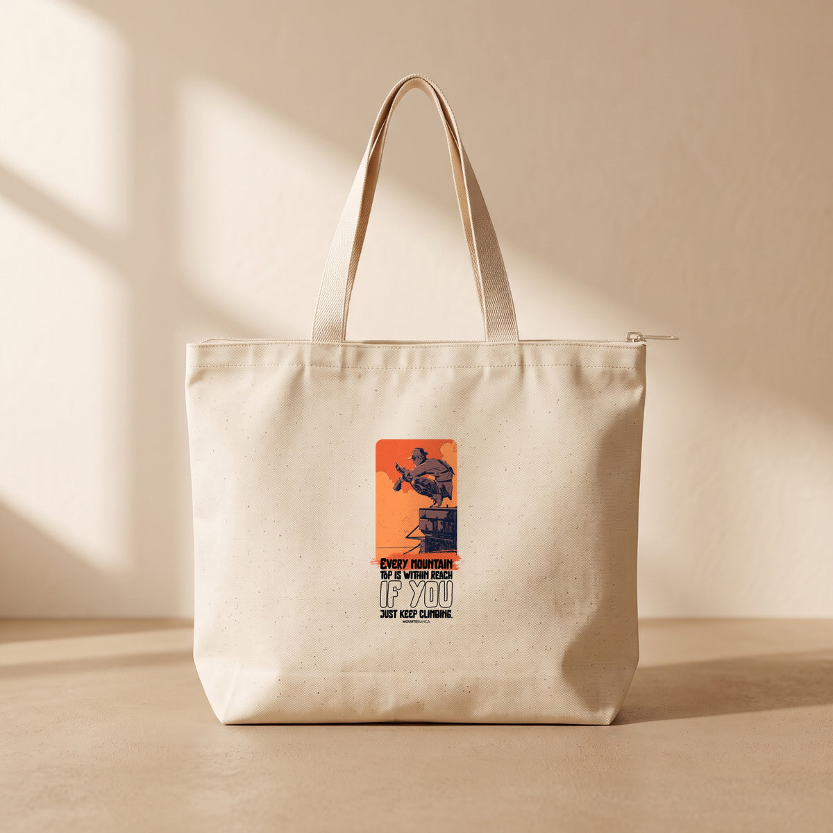 Climbing - Fermuarlı Tote Bag