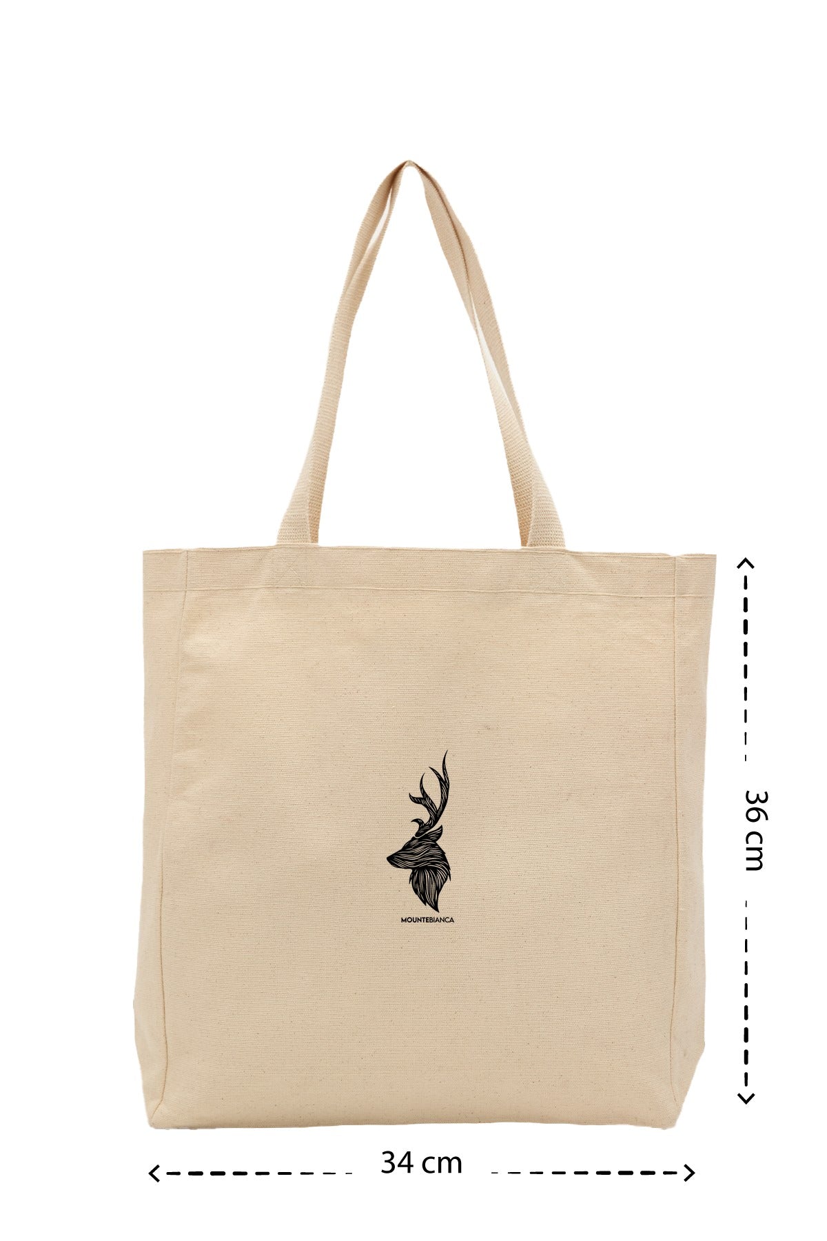 Deer II - Kanvas Çanta - Krem