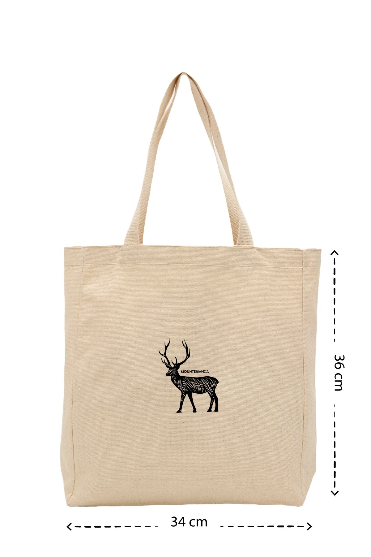 Deer - Kanvas Çanta - Krem