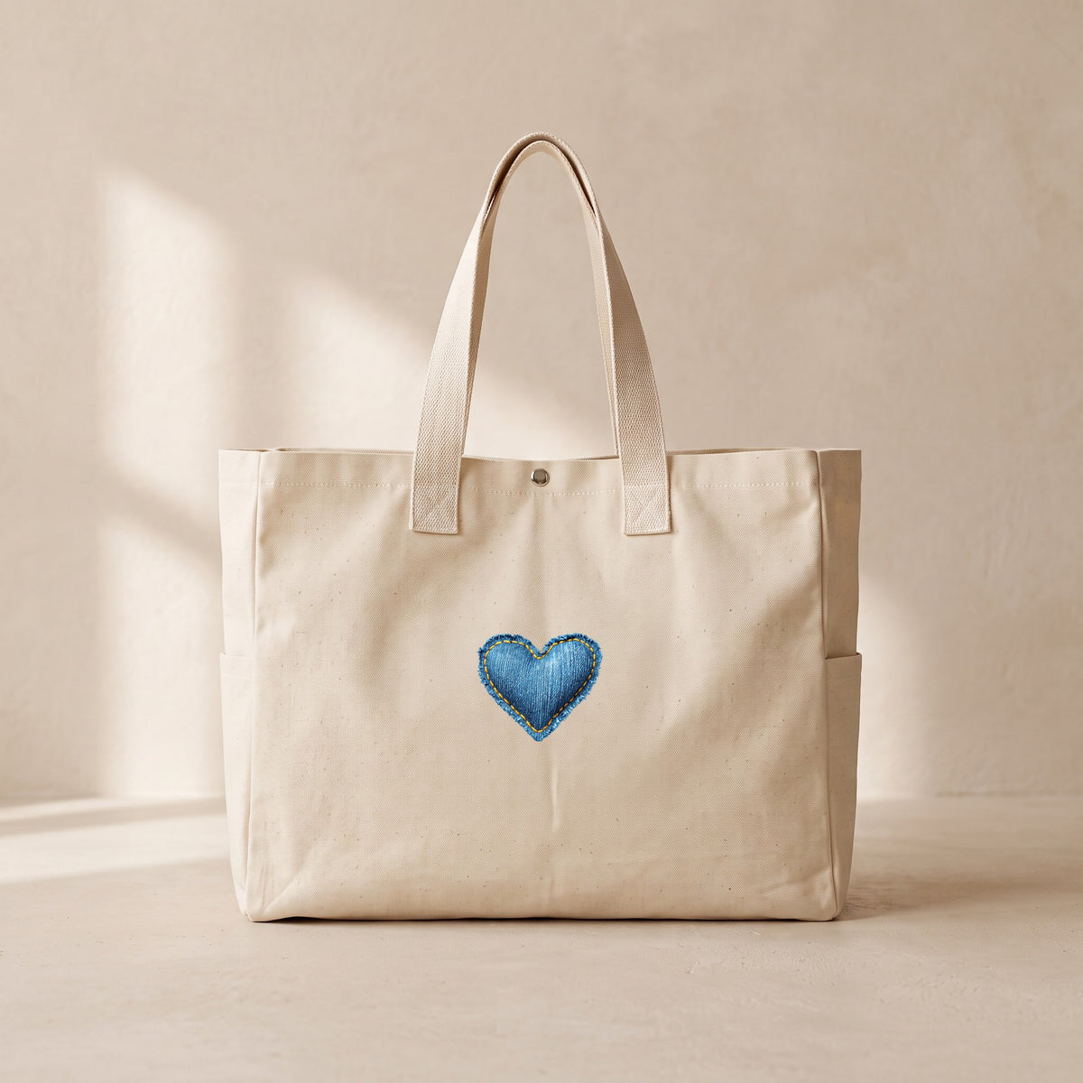 Denim Amore - Çıtçıtlı Tote Bag