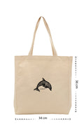 Dolphin - Kanvas Çanta - Krem