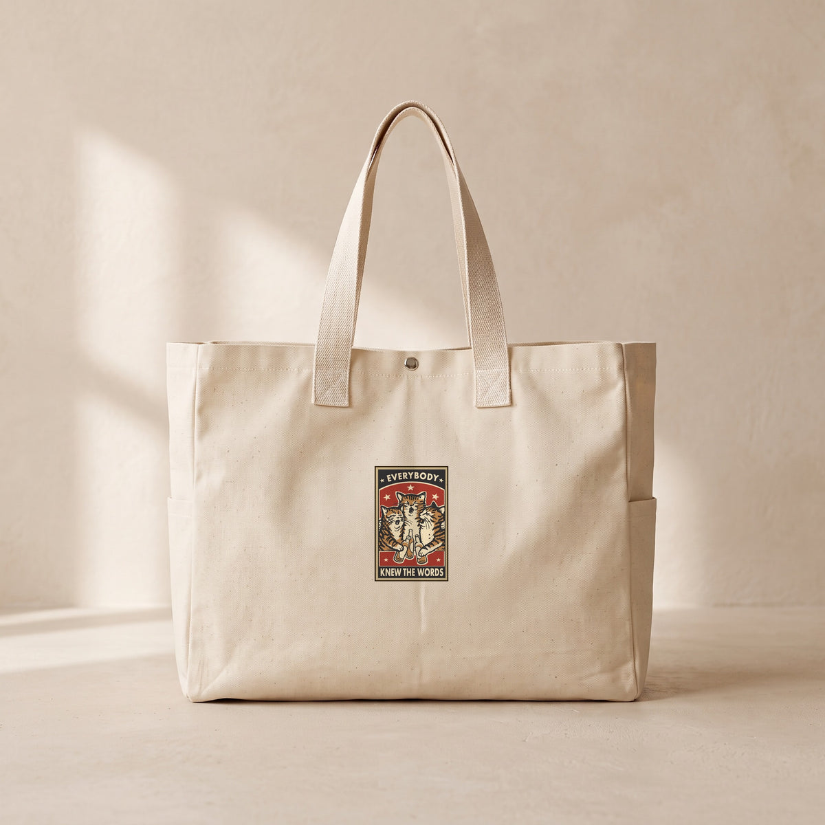 Everbody Knew The Word - Çıtçıtlı Tote Bag