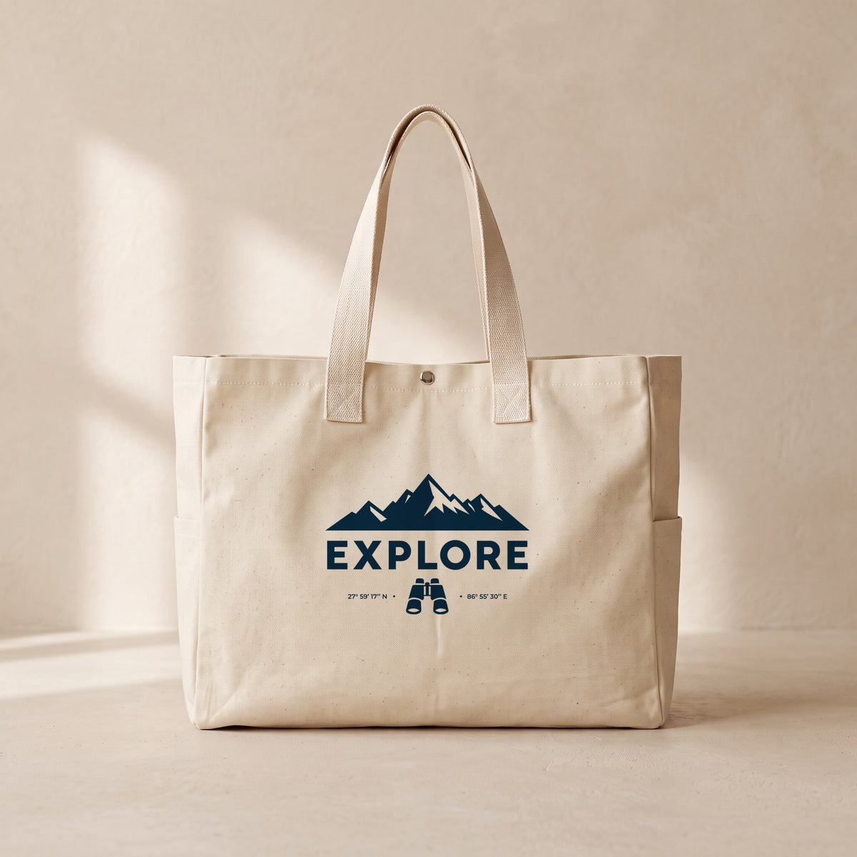Explore - Çıtçıtlı Tote Bag