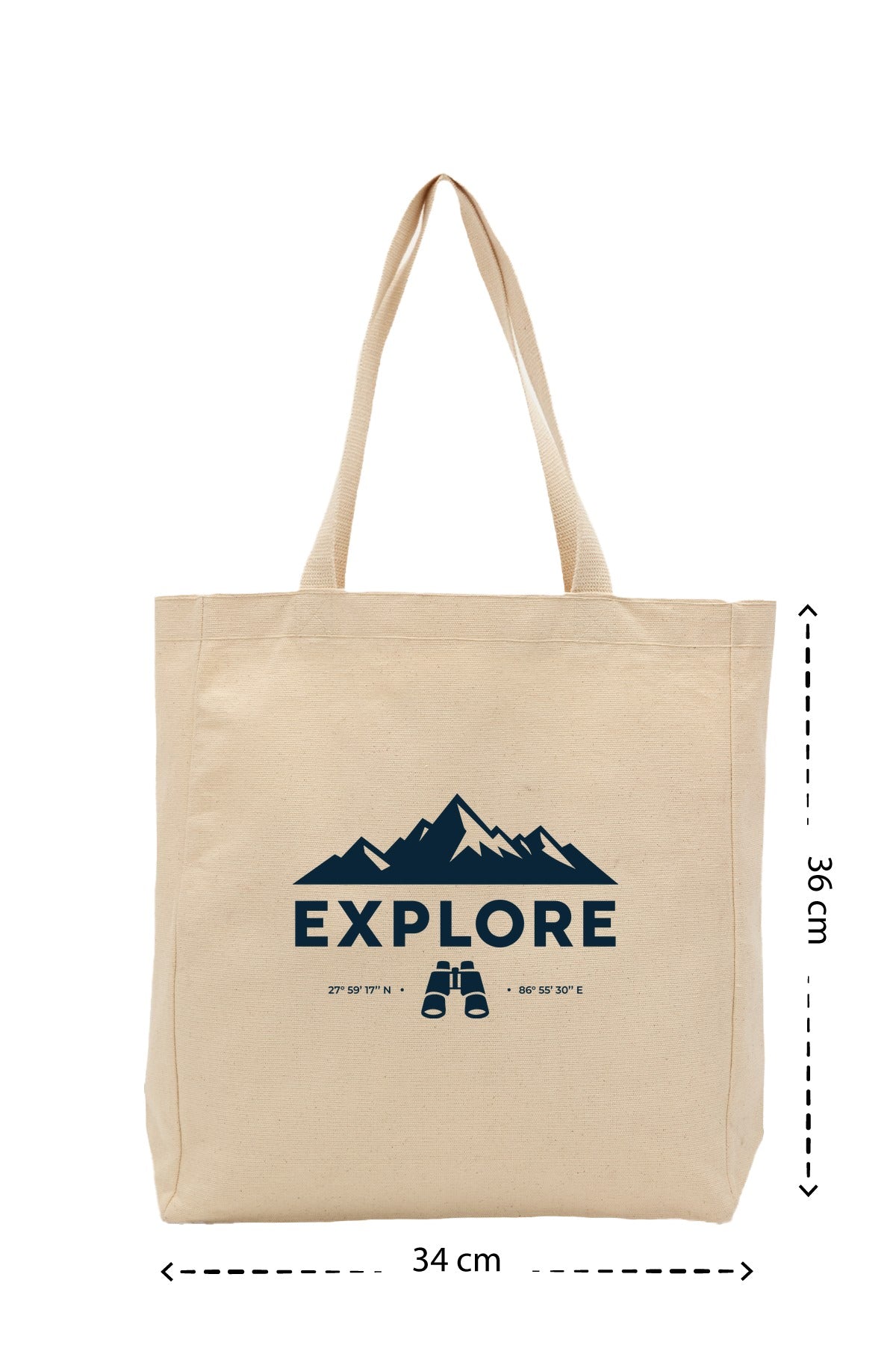 Explore - Kanvas Çanta - Krem