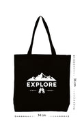 Explore - Kanvas Çanta - Siyah