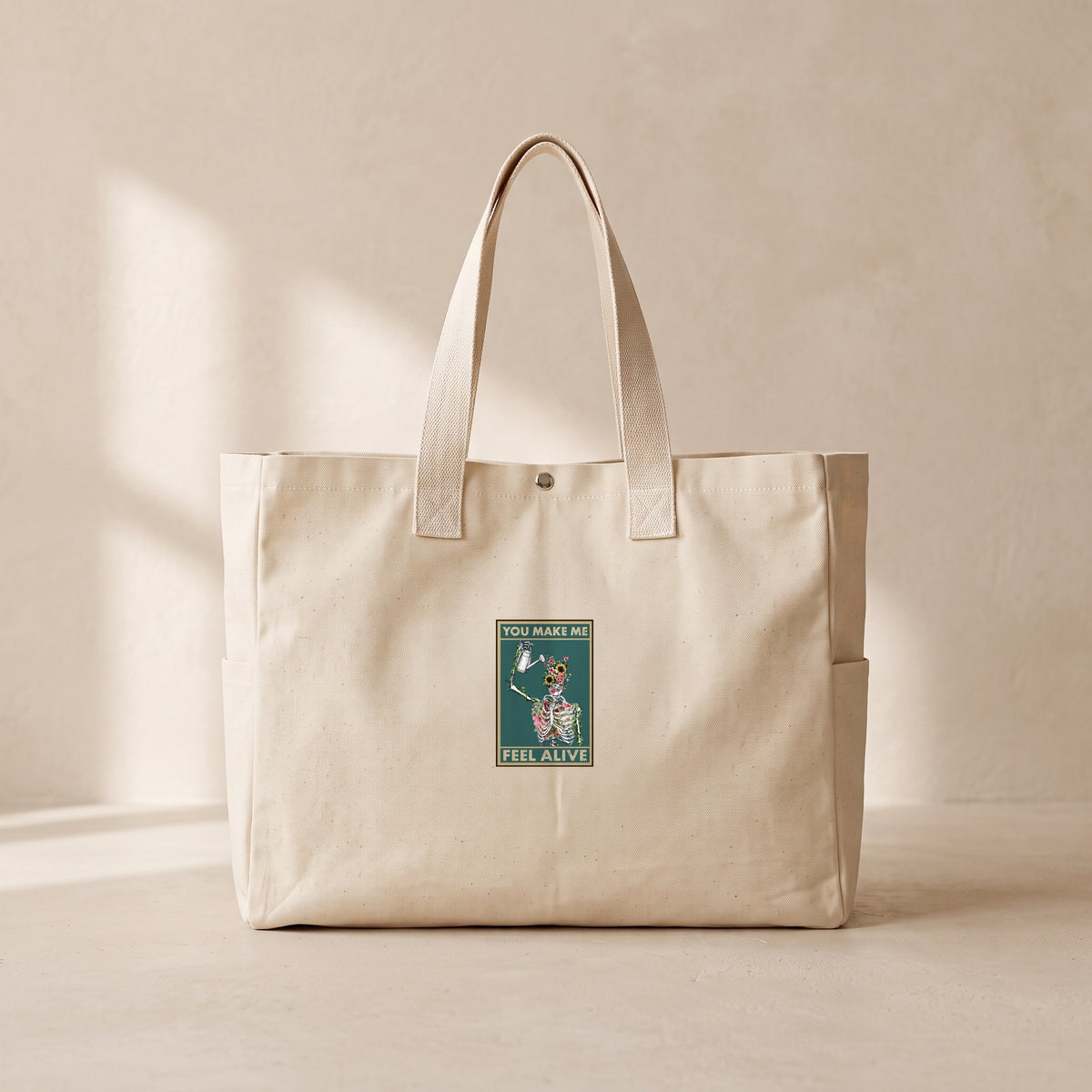 Feel Alive - Çıtçıtlı Tote Bag
