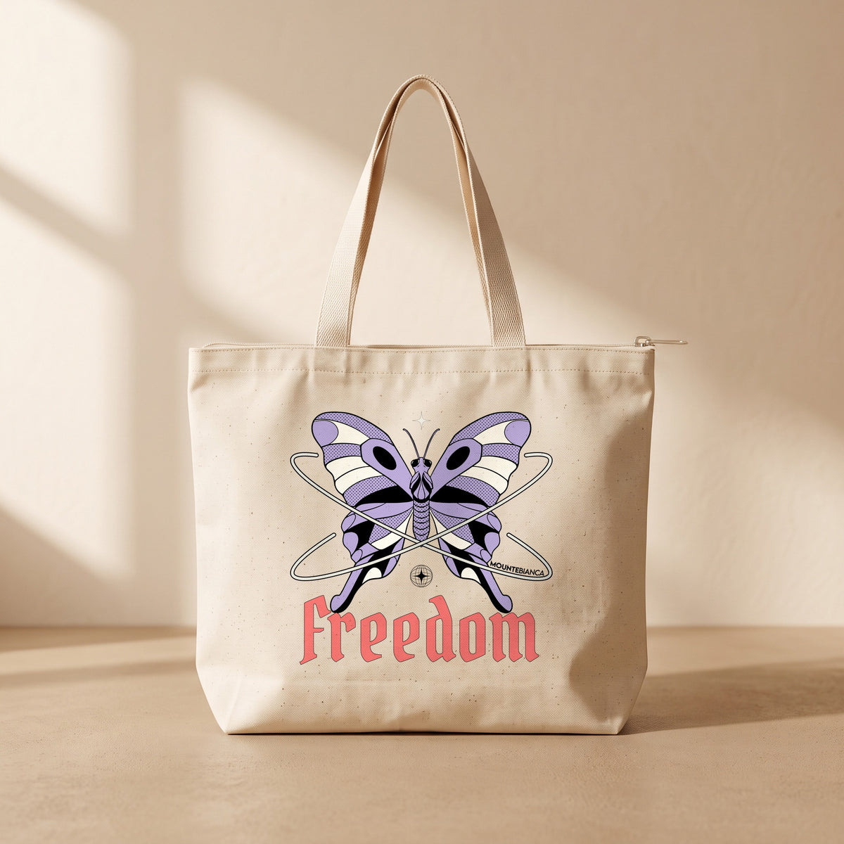 Freedom - Fermuarlı Tote Bag