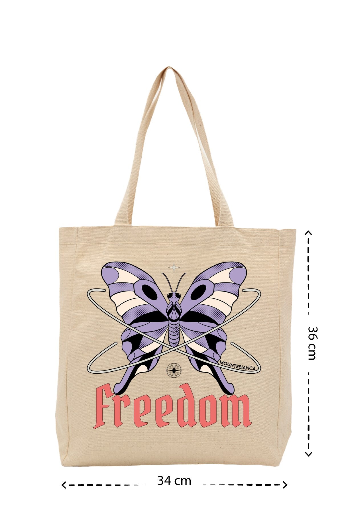 Freedom - Kanvas Çanta - Krem ARKA