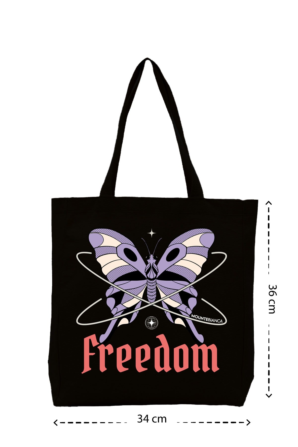 Freedom - Kanvas Çanta - Siyah ARKA