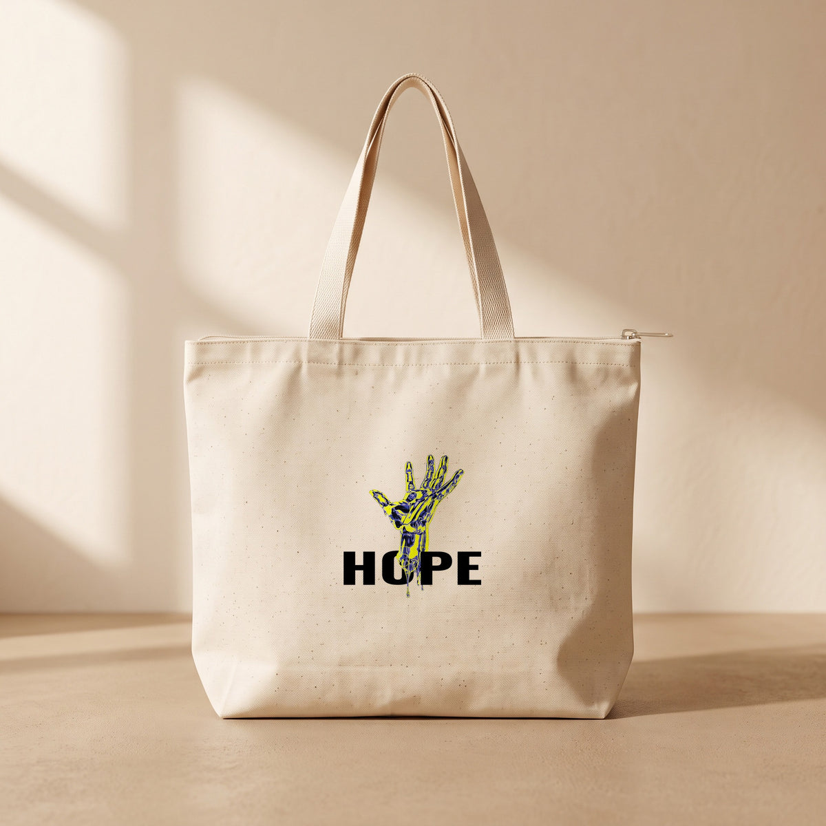 Hope - Fermuarlı Tote Bag