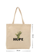 Hope - Kanvas Çanta - Krem