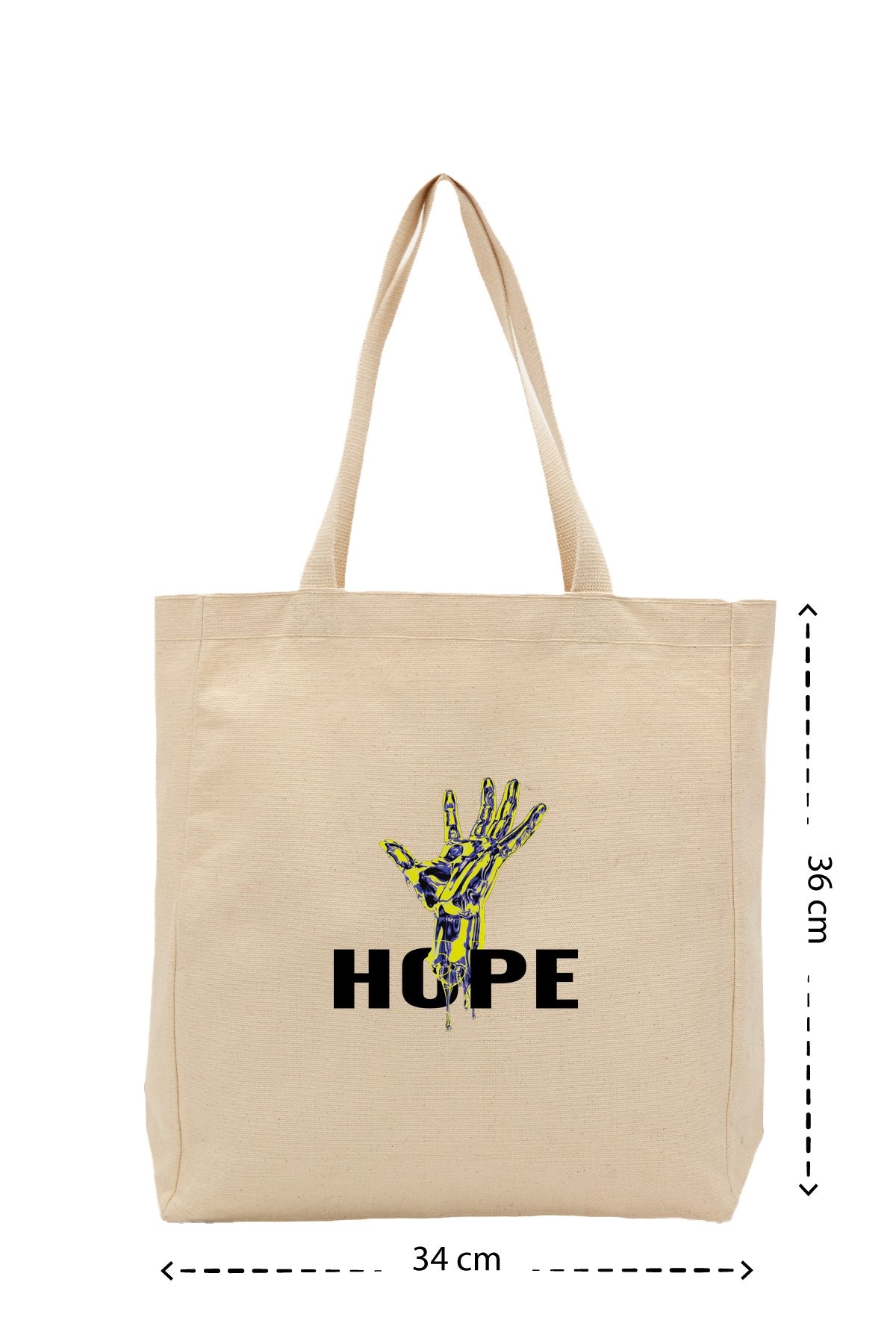 Hope - Kanvas Çanta - Krem