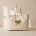 Leopard Bow - Çıtçıtlı Tote Bag