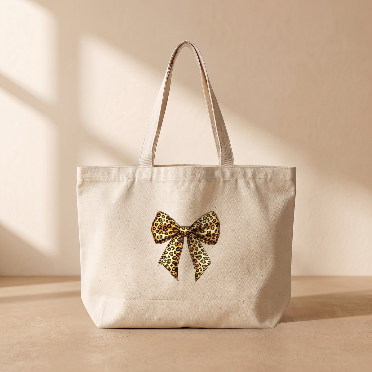 Leopard Bow - Tote Bag