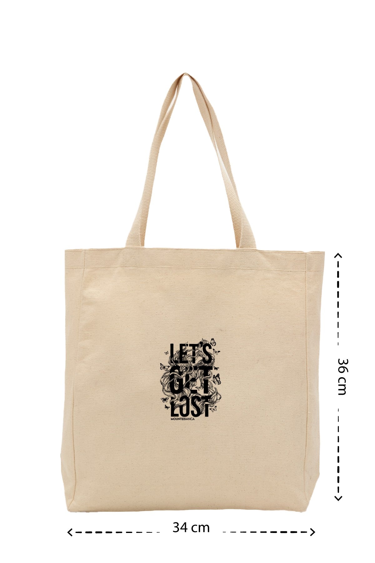 Let's Get Lost - Kanvas Çanta - Krem
