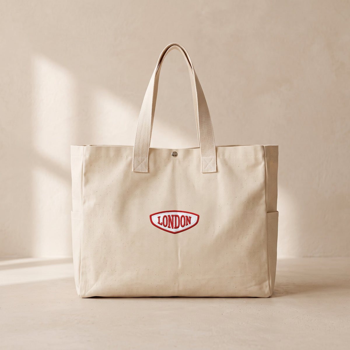 London Patch - Çıtçıtlı Tote Bag