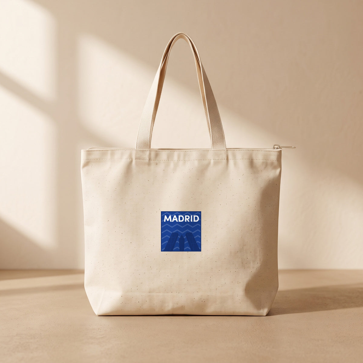 Madrid - Fermuarlı Tote Bag