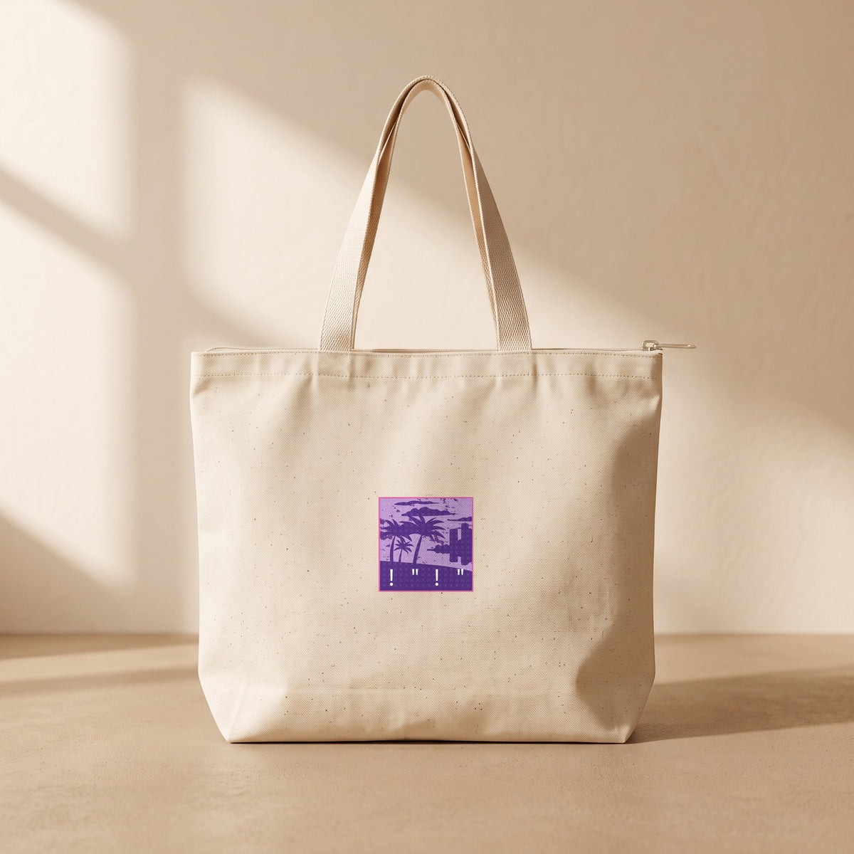 Miami - Fermuarlı Tote Bag