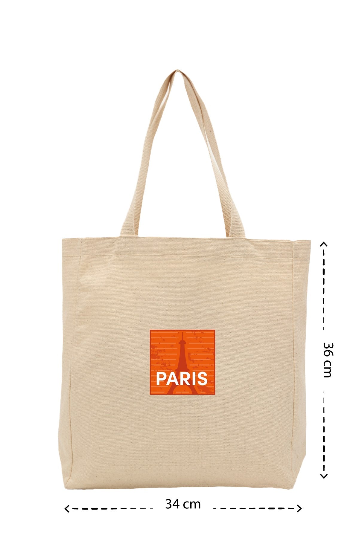 Paris - Kanvas Çanta - Krem