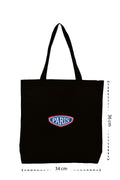 Paris Patch - Kanvas Çanta - Siyah