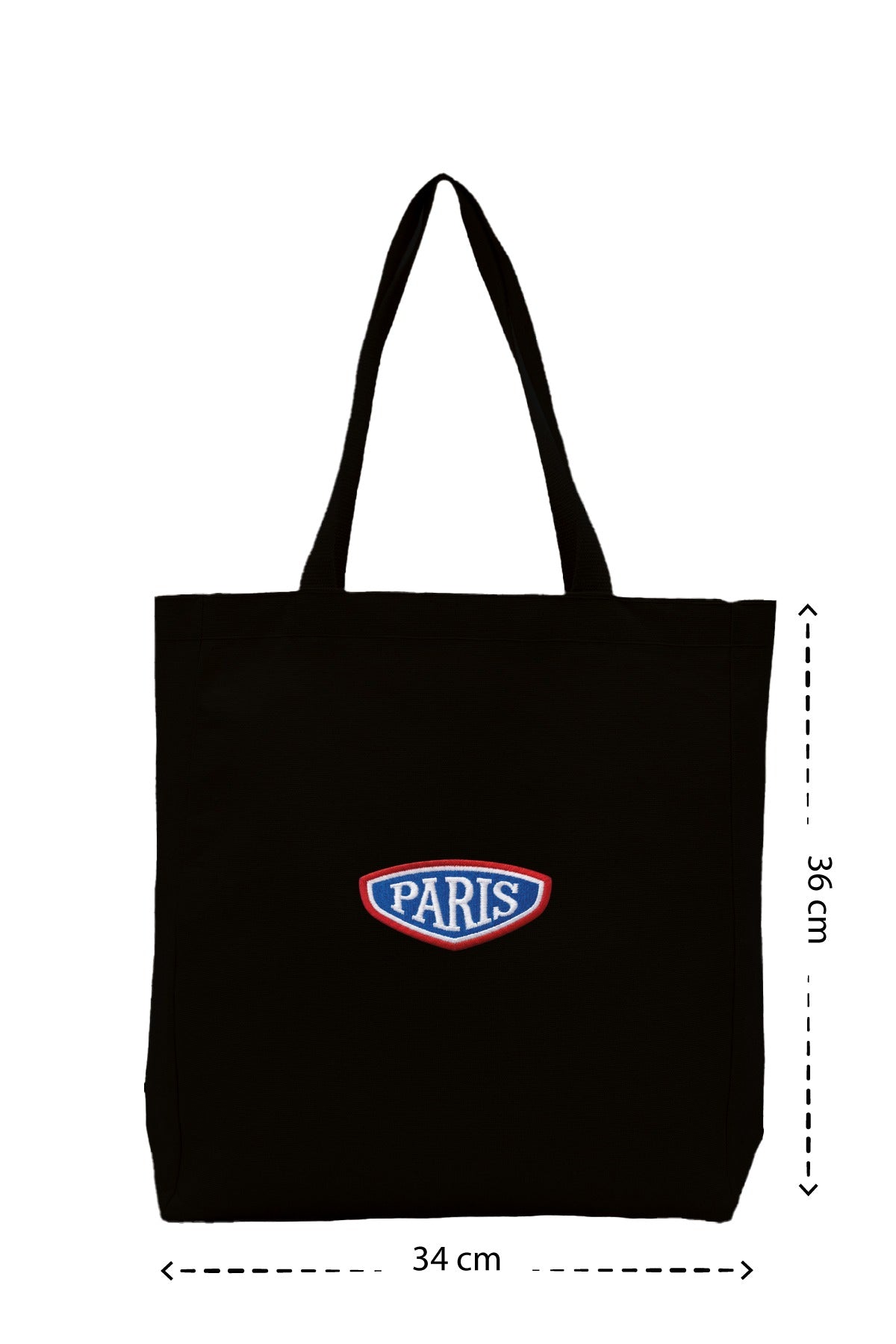 Paris Patch - Kanvas Çanta - Siyah