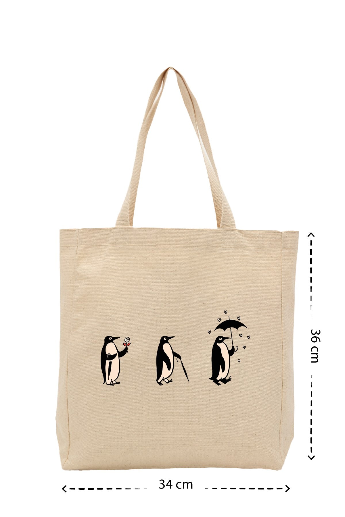 Pinguino - Kanvas Çanta - Krem