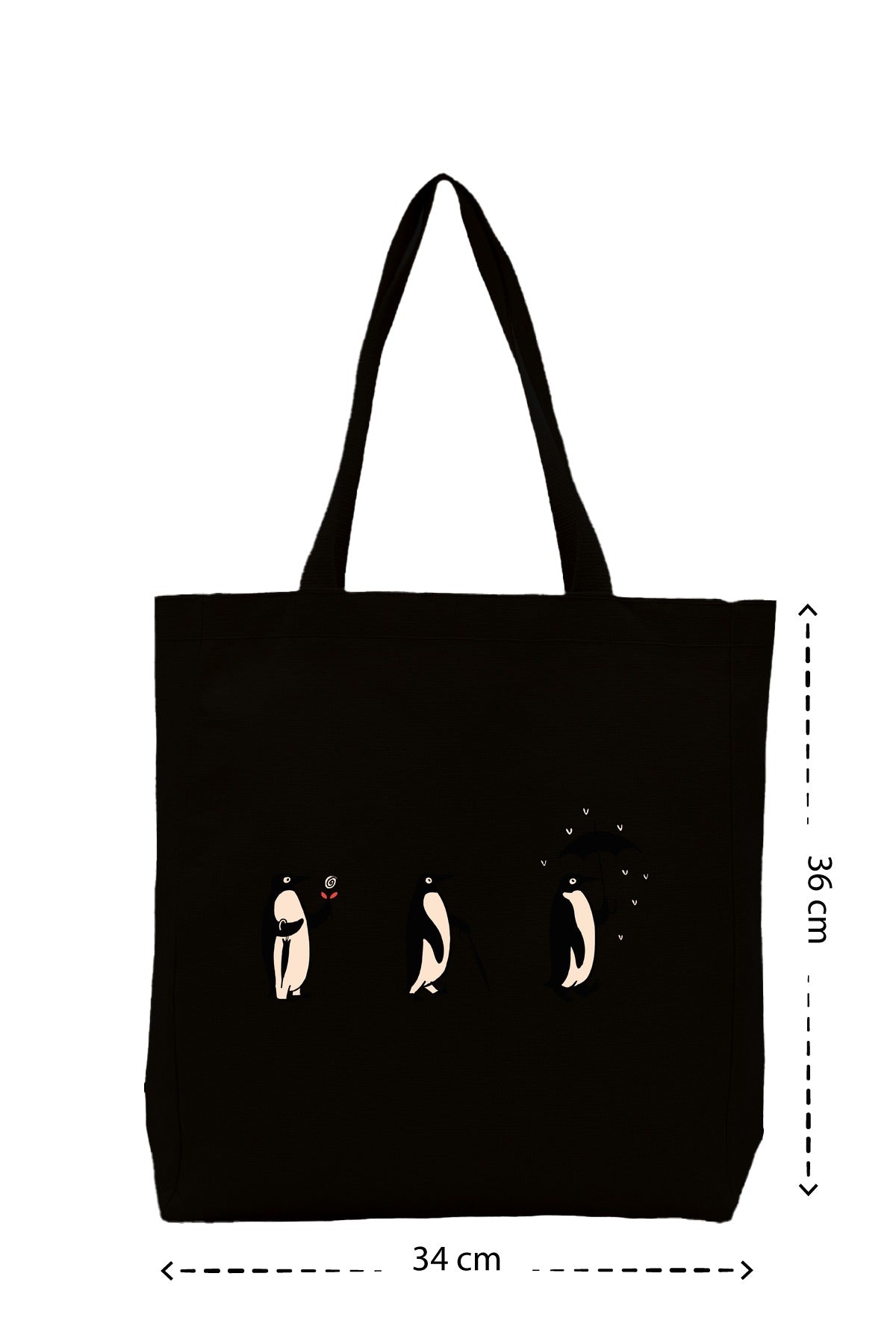 Pinguino - Kanvas Çanta - Siyah