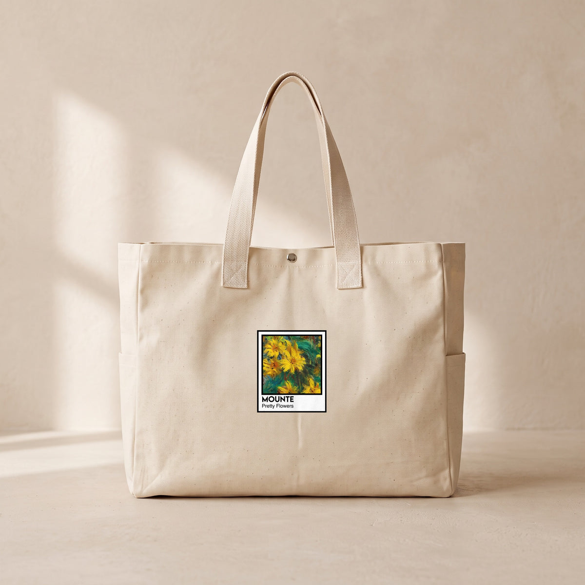 Pretty Flowers - Çıtçıtlı Tote Bag