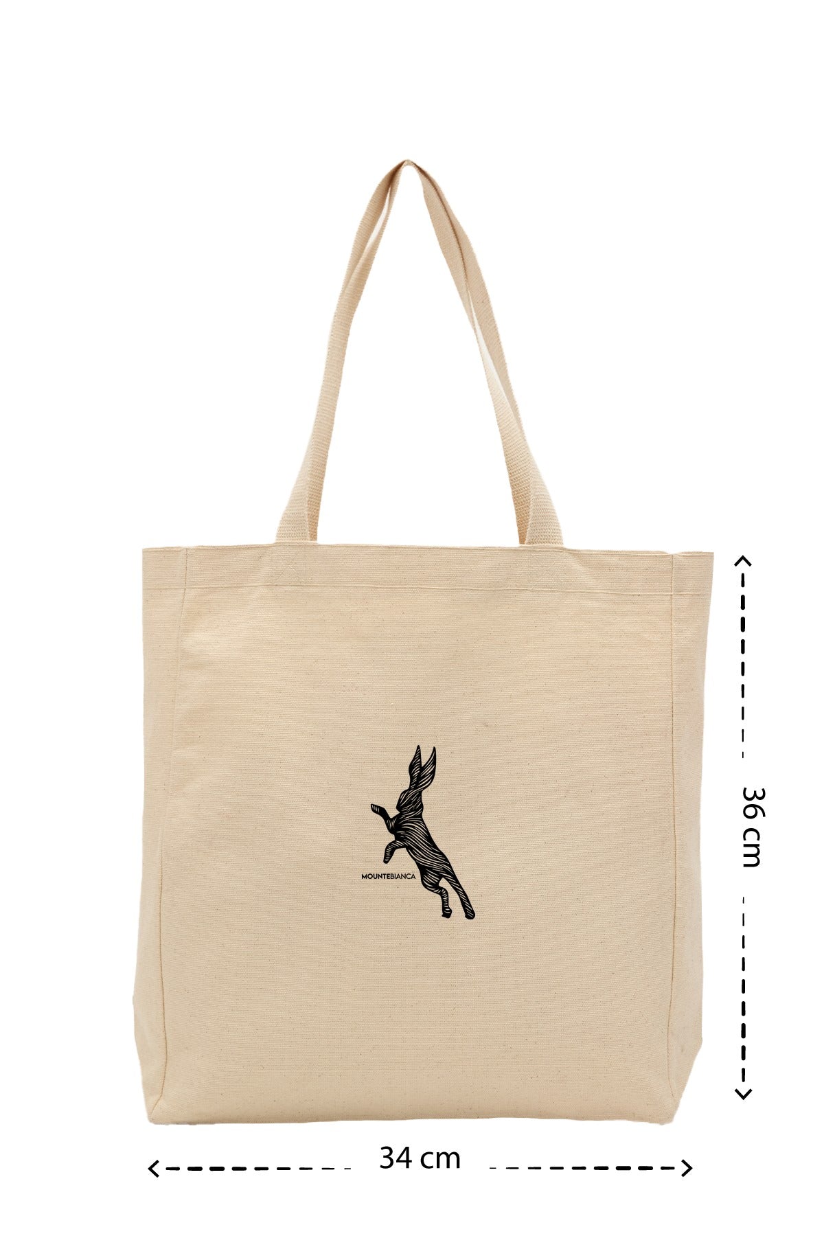 Rabbit II - Kanvas Çanta - Krem