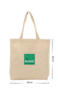 Rome - Kanvas Çanta - Krem