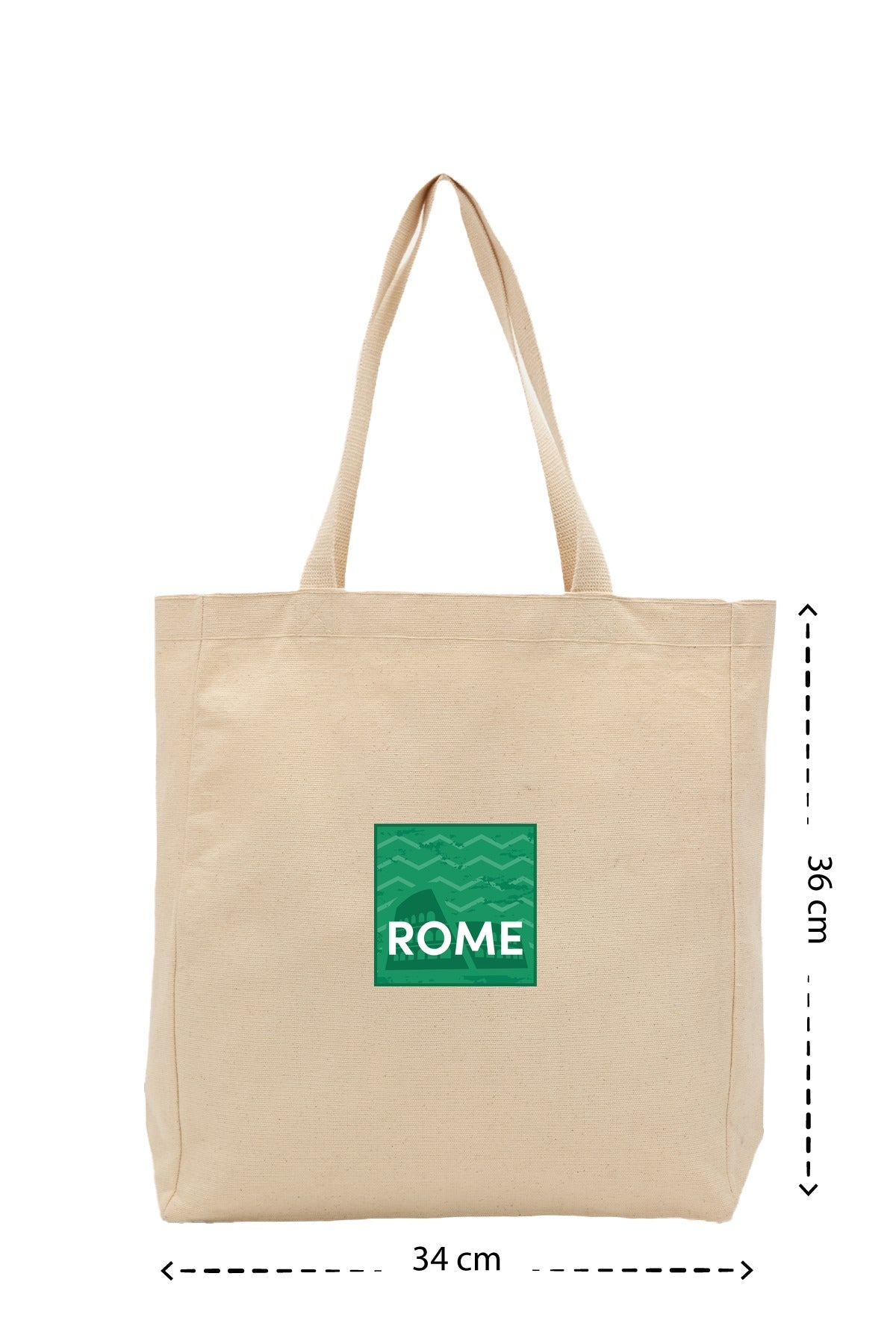 Rome - Kanvas Çanta - Krem
