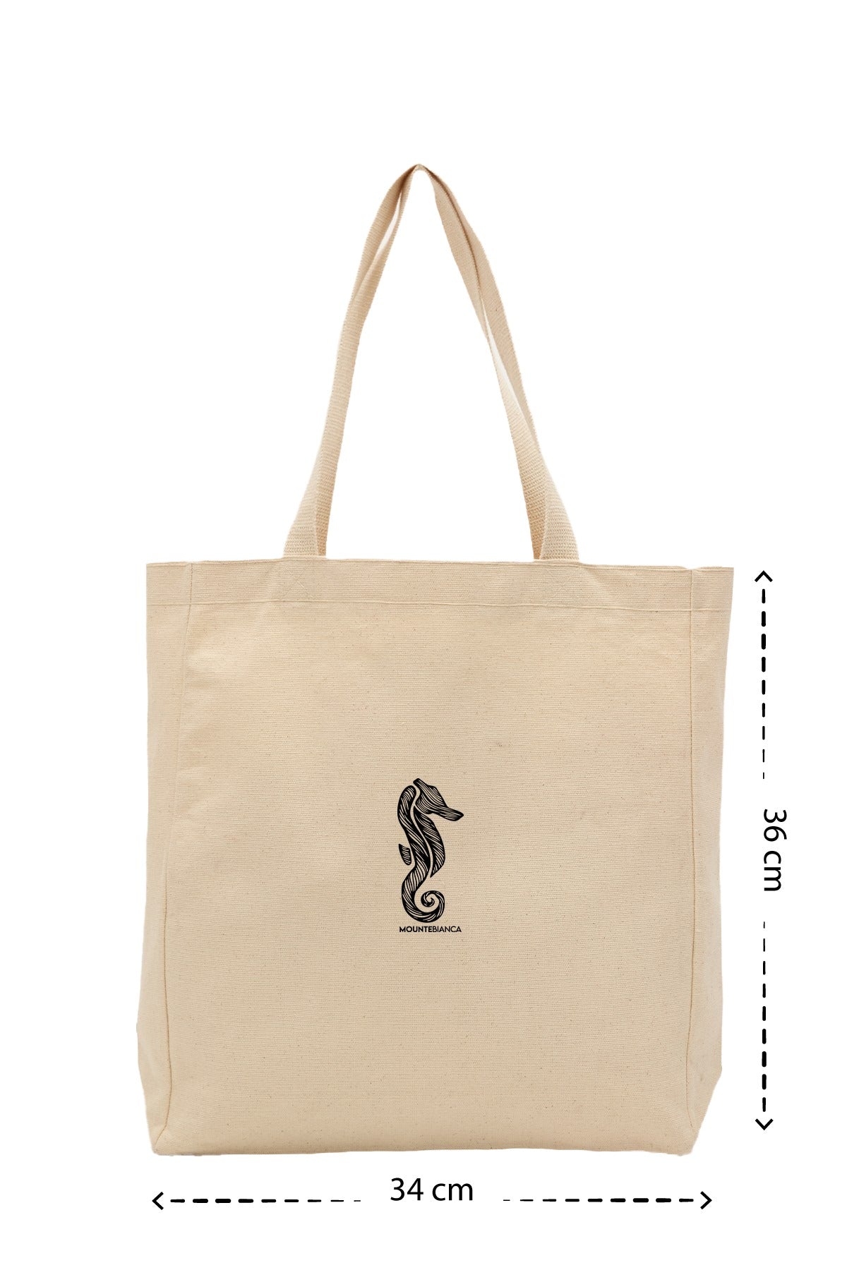 Seahorse - Kanvas Çanta - Krem