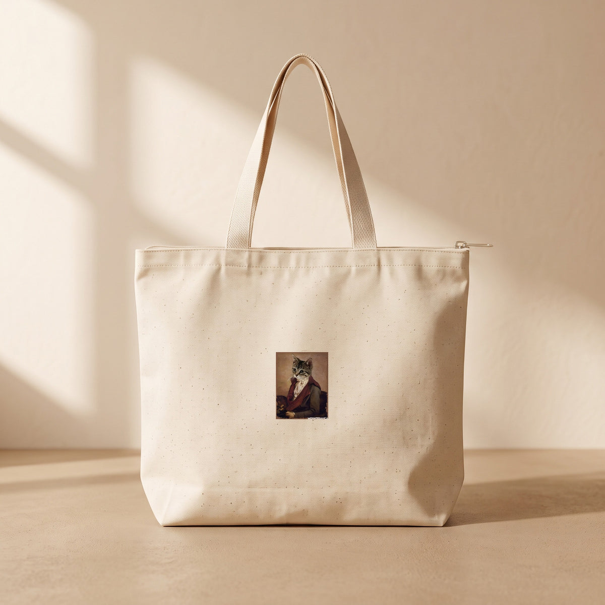 Signor Tekir - Fermuarlı Tote Bag
