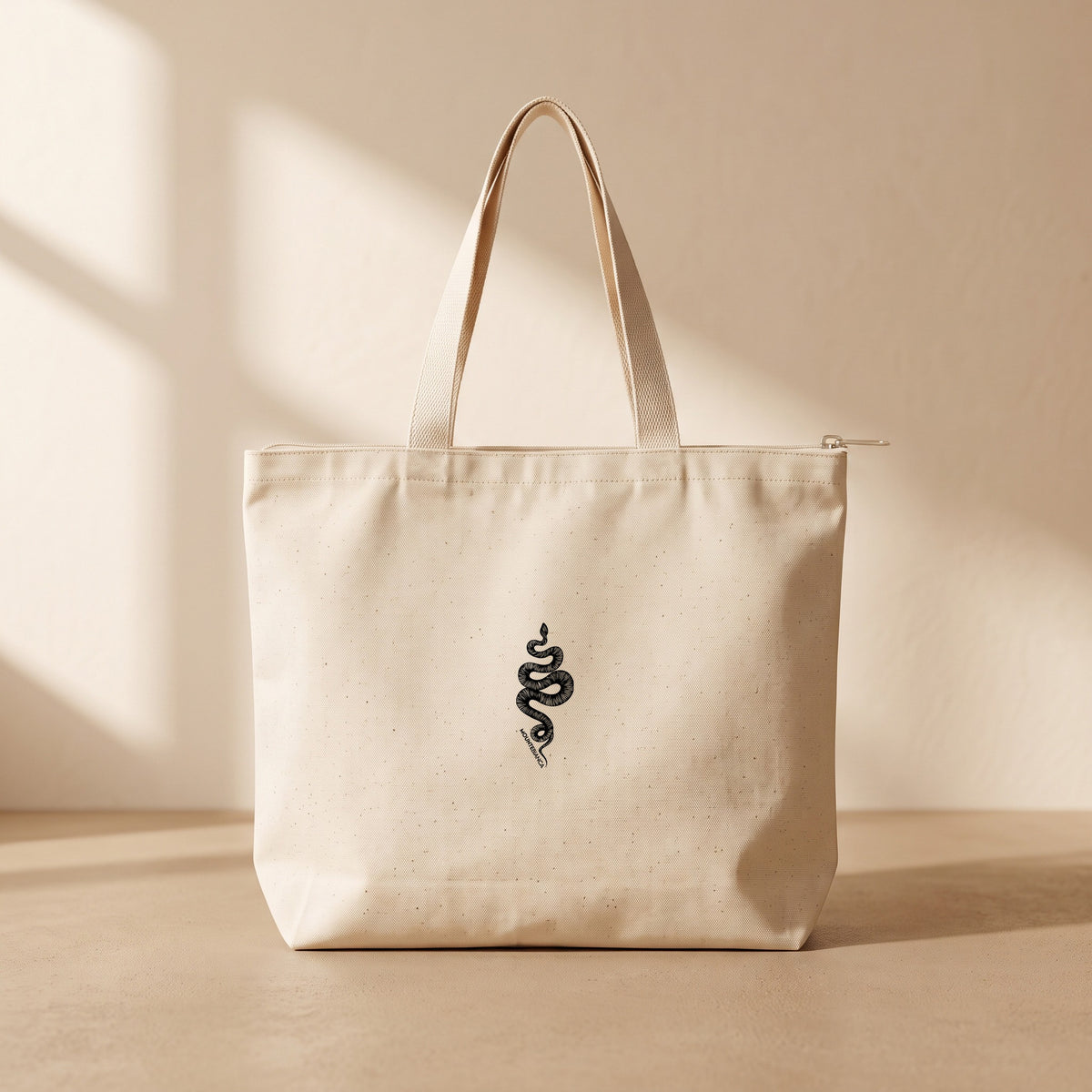 Snake - Fermuarlı Tote Bag