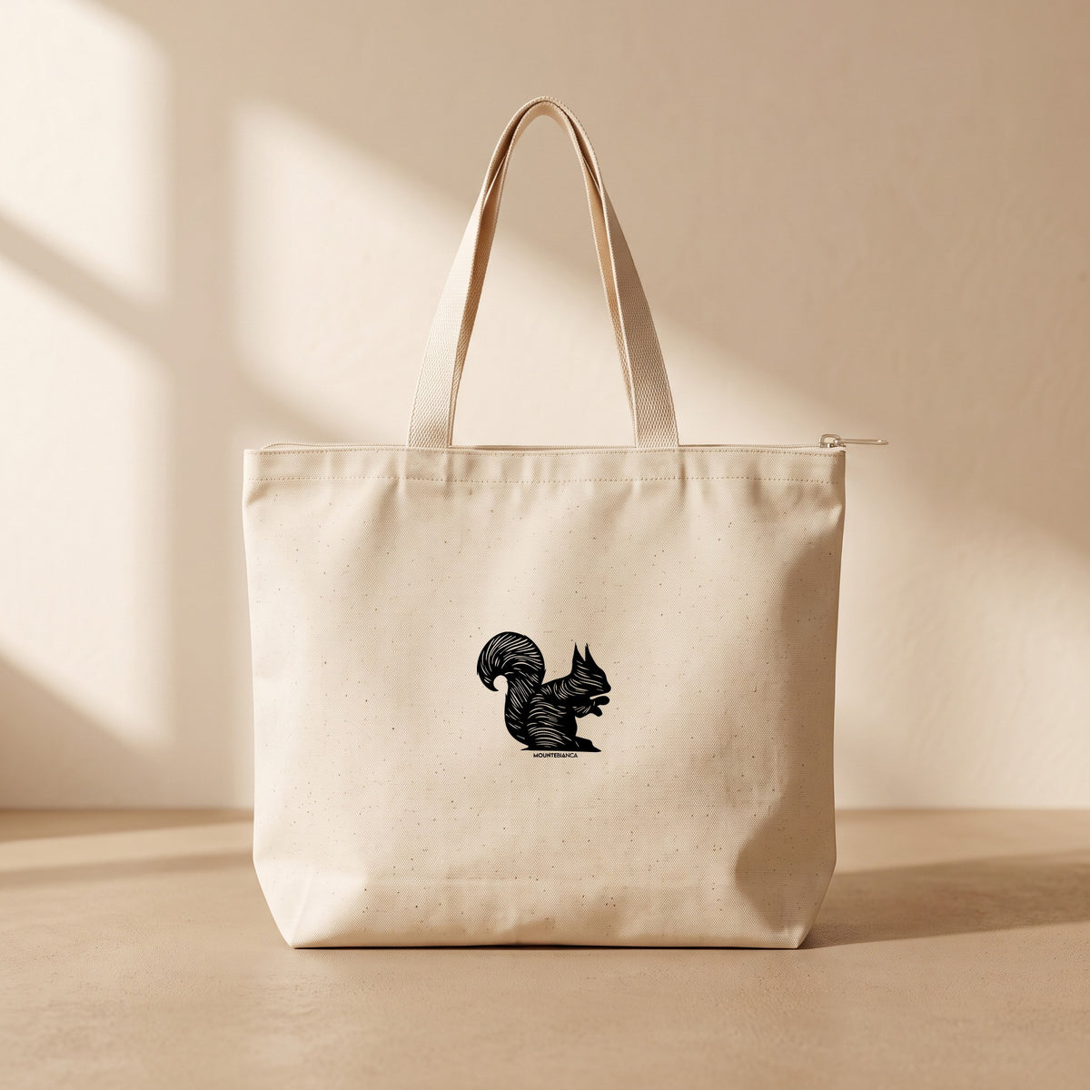 Squirrel - Fermuarlı Tote Bag
