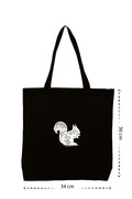 Squirrel - Kanvas Çanta - Siyah