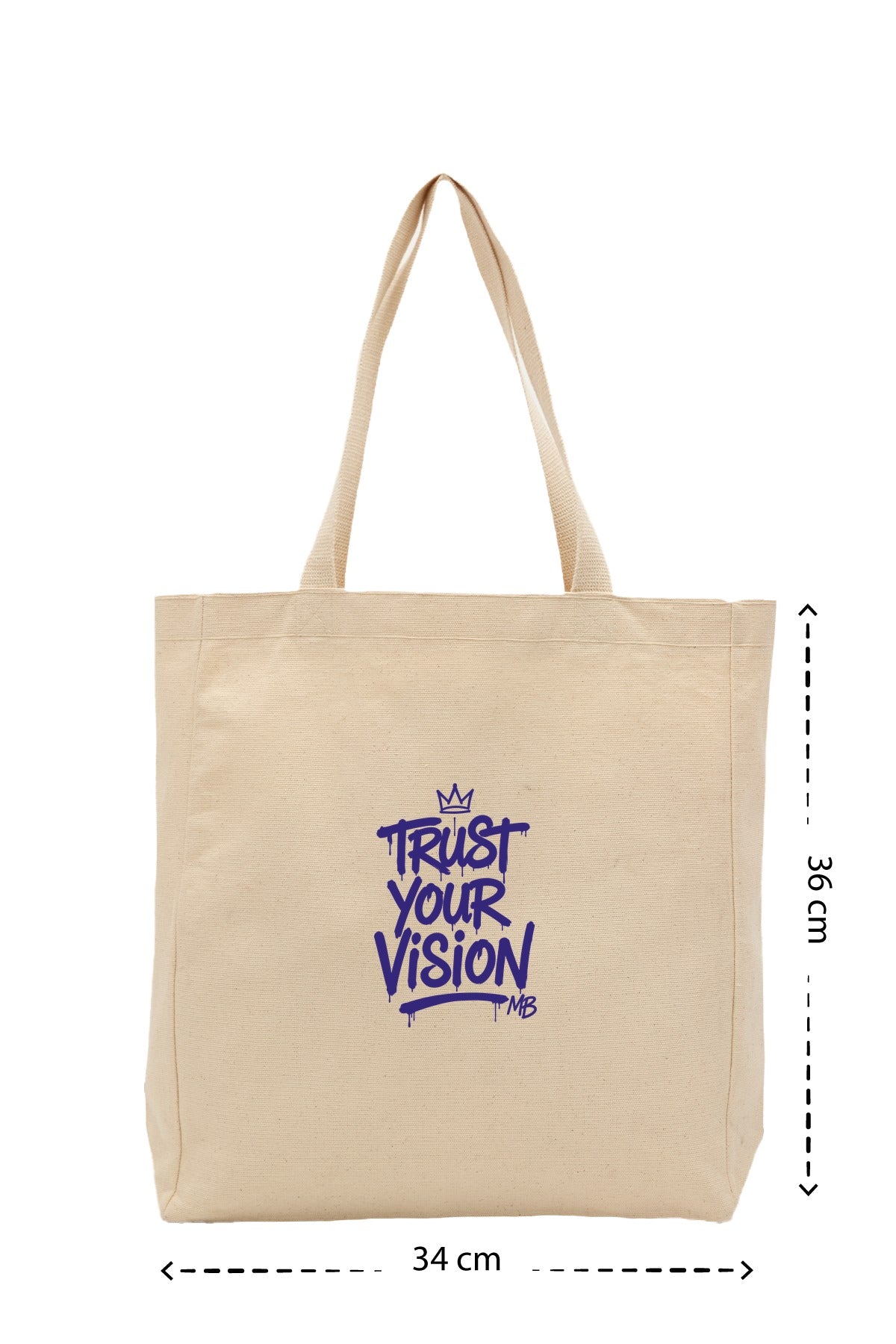 Trust Your Vision - Kanvas Çanta - Krem