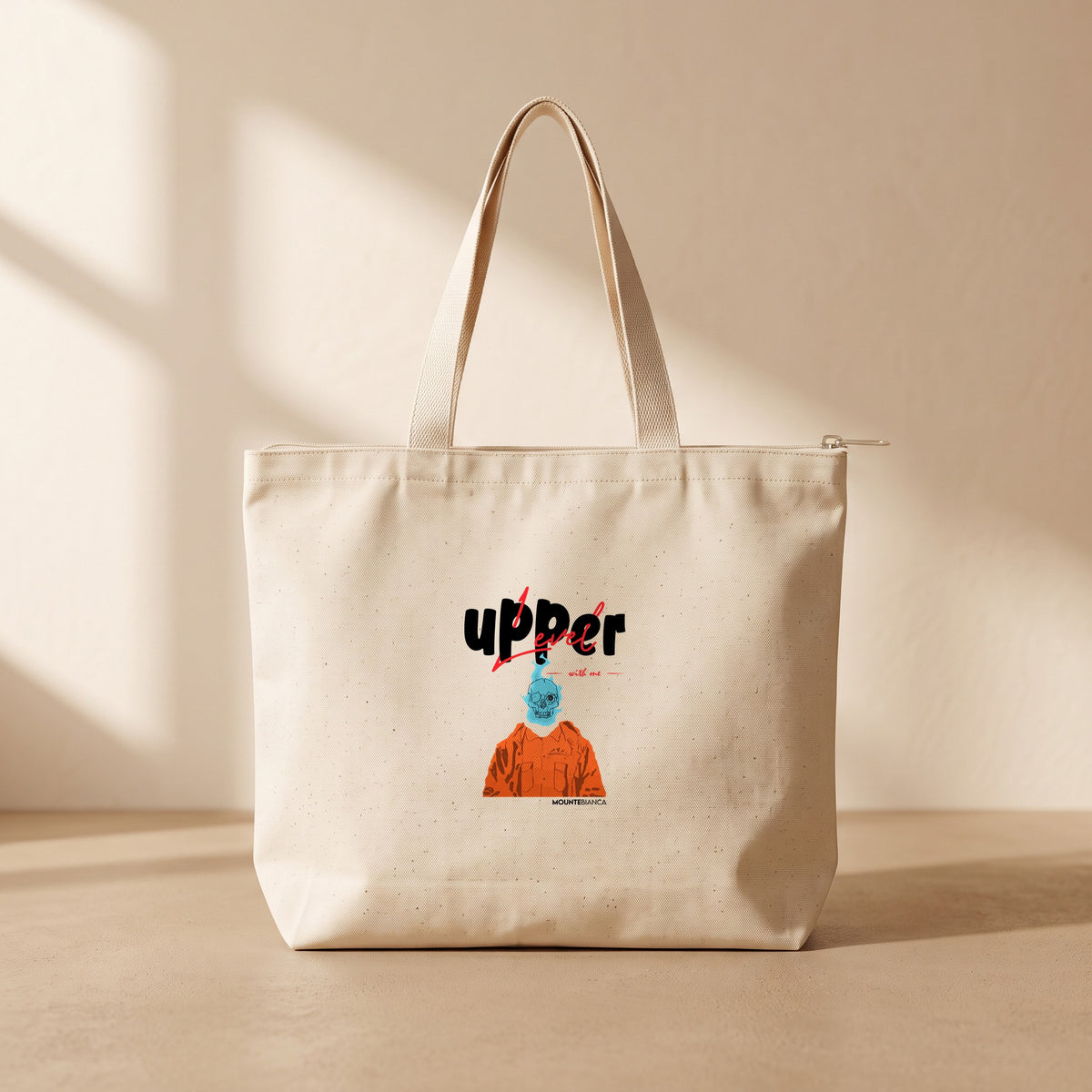 Upper Level - Fermuarlı Tote Bag
