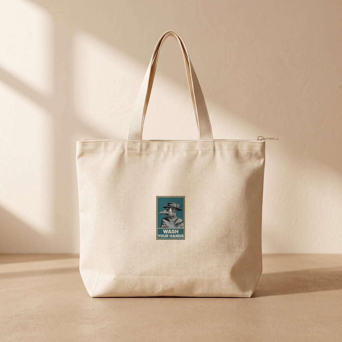 Wash Your Hands - Fermuarlı Tote Bag