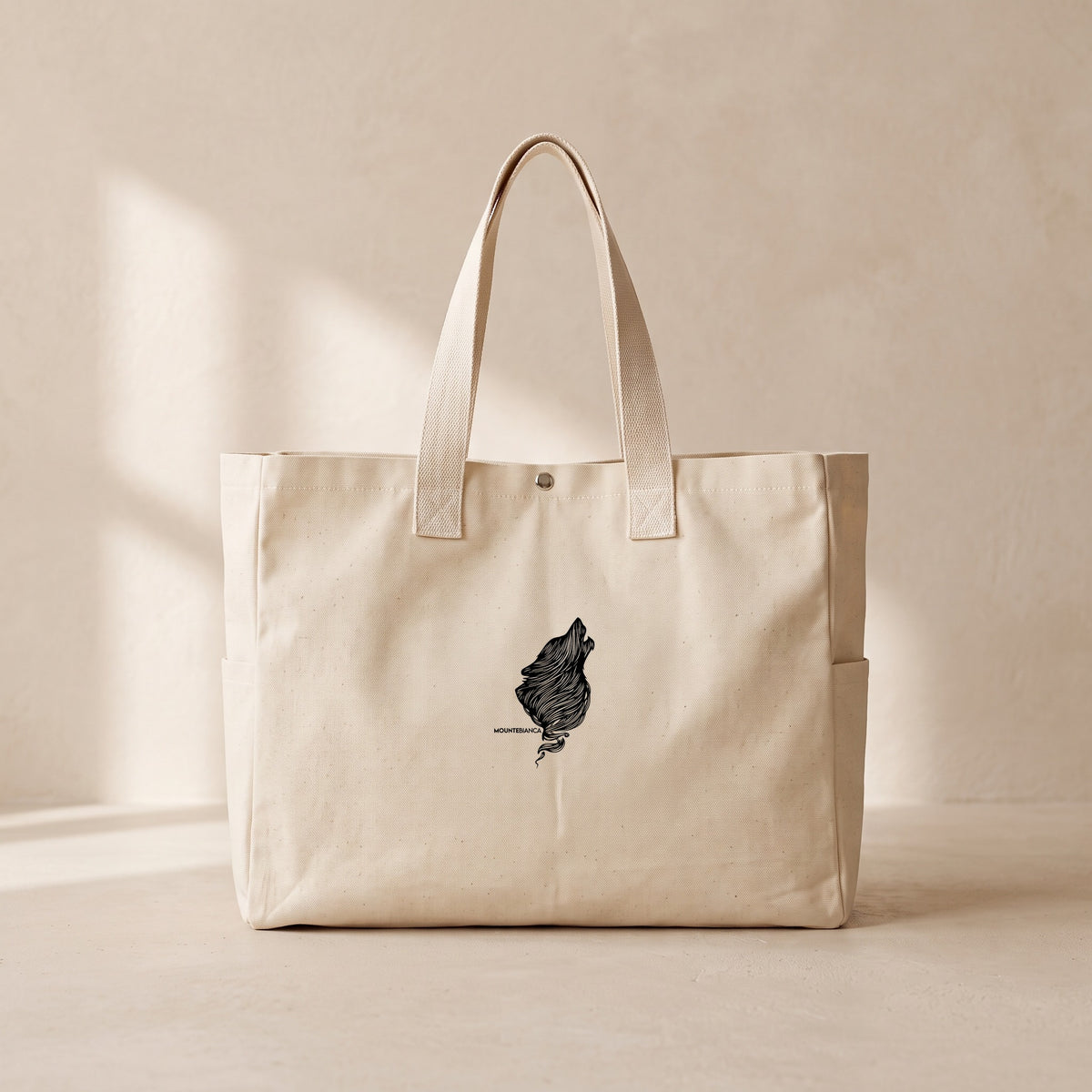 Wolf - Çıtçıtlı Tote Bag